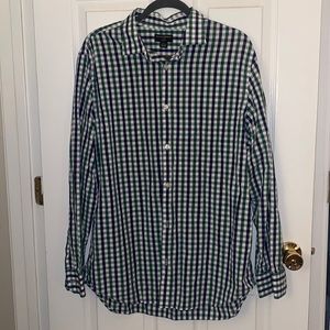 Banana Republic Blue & Green Plaid Button-up